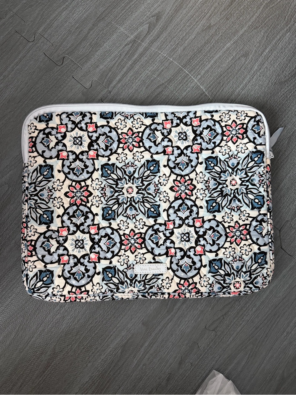Vera Bradley Quilted Floral Laptop Sleeve in Lisbon Medallion